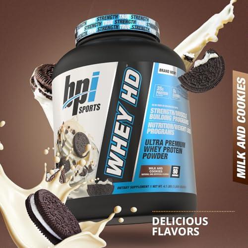 BPI Sports BPI Sports Whey HD Ultra Premium Protein Powder, Milk and Cookies, 4.1 Pound