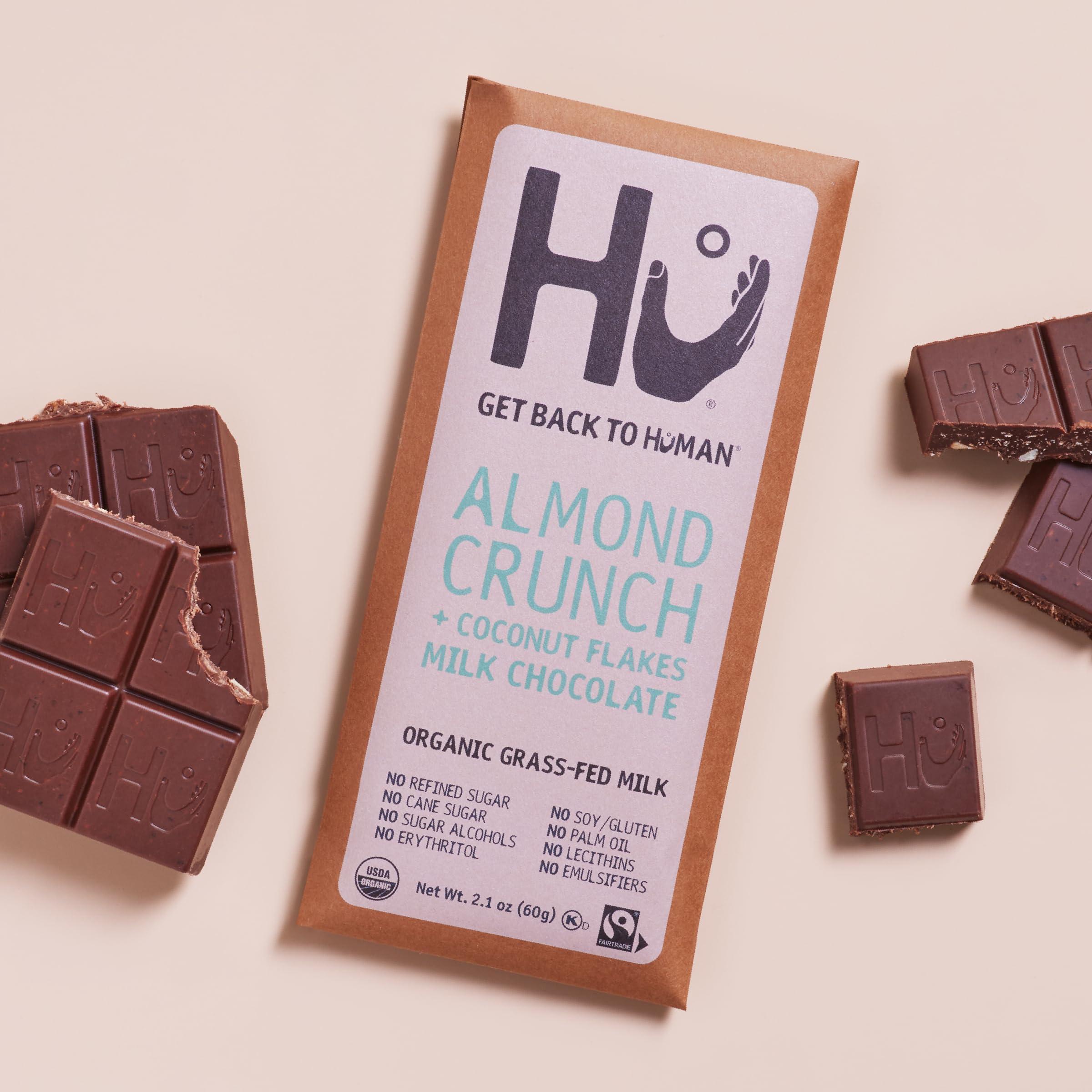 Hu Kitchen Hu Kitchen Organic Almond Crunch & Coconut Milk Chocolate Bar, 2.1 OZ