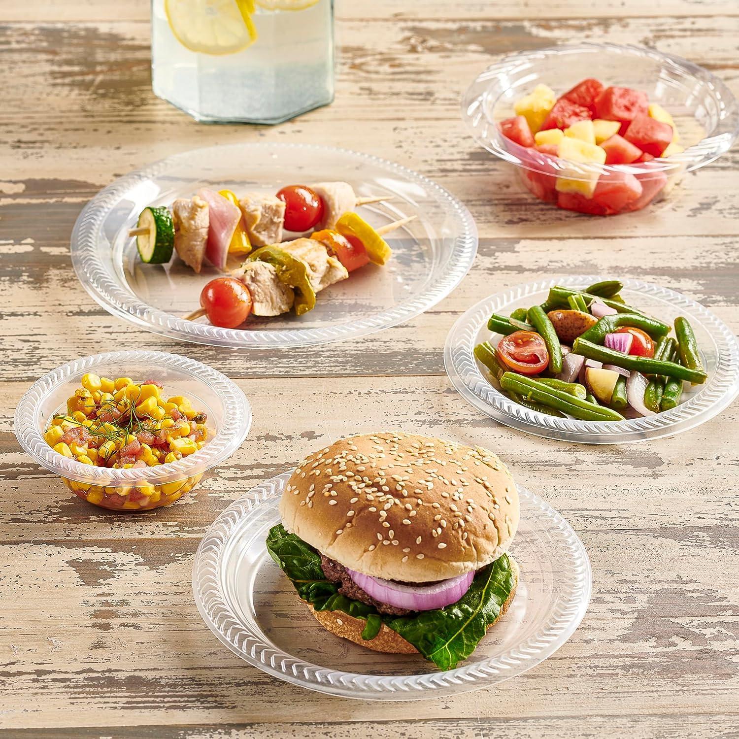 EcoQuality EcoQuality 5oz Clear Plastic Bowls - Disposable Plastic Dessert Bowls, Ice Cream Bowl, Sundae Bowl, Heavy Duty Plastic Soup Bowls for Baby Showers, Weddings, Birthday Party, Receptions (40)