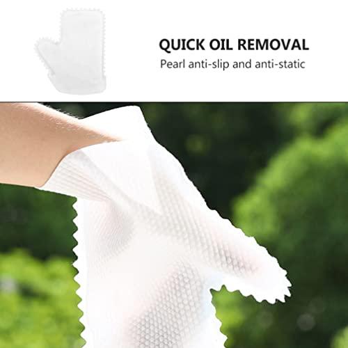 HEMOTON HEMOTON 10pcs Disposable Dust Removal Glove Microfiber Dusting Cloths Glove Non- Woven Cleaning Gloves Washing Paper Towels