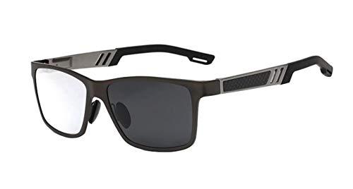 bestvision Men's Bifocal Aluminum Magnesium Rectangular Reading Glasses Transition Photochromic UV400 Sun Readers (Gray, 1.00)