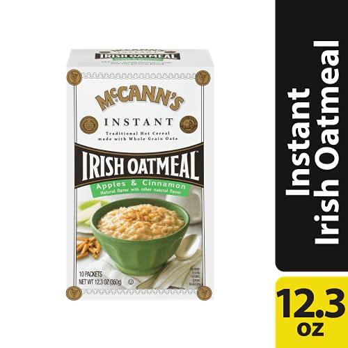 McCann's Irish Oatmeal McCann’s Instant Oatmeal, Apple Cinnamon, 10 Count (Pack of 12)