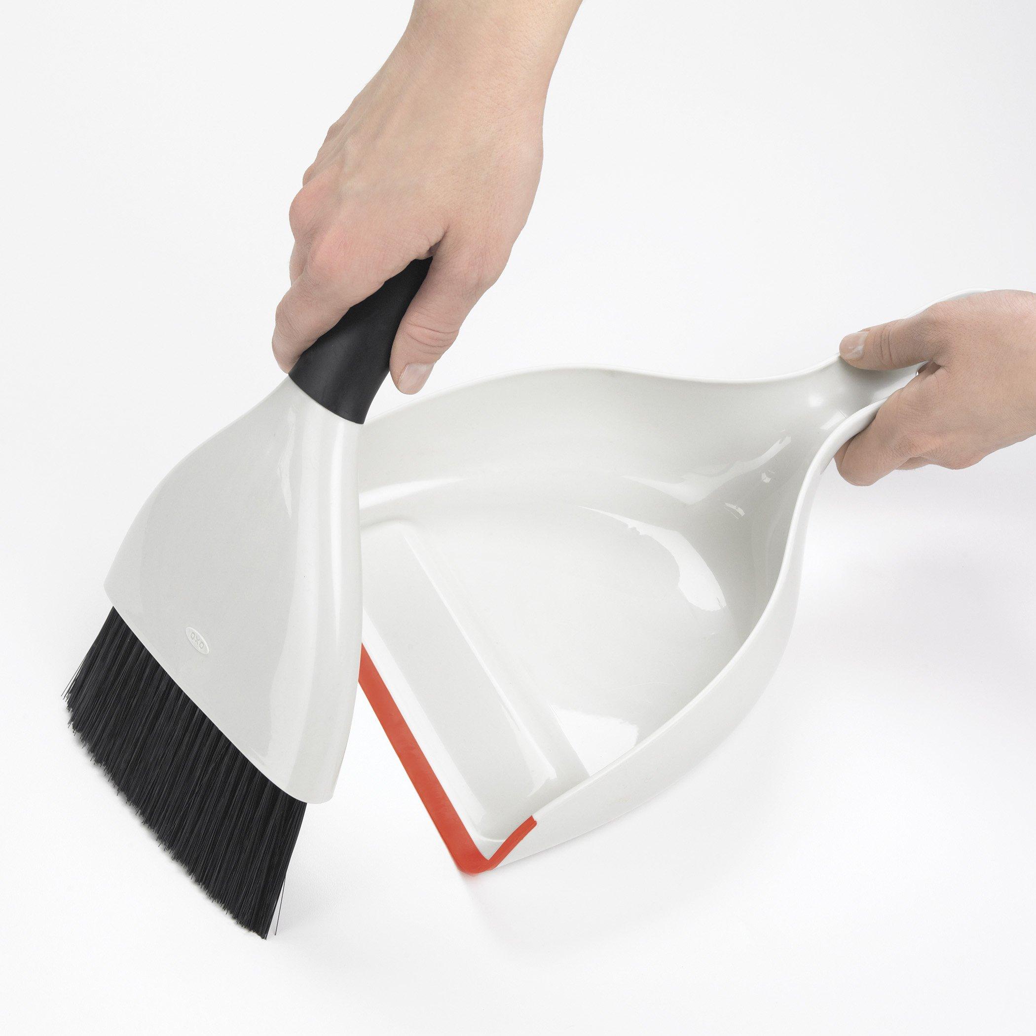 OXO OXO Good Grips Dustpan and Brush Set with Compact Dustpan and Brush Set, White
