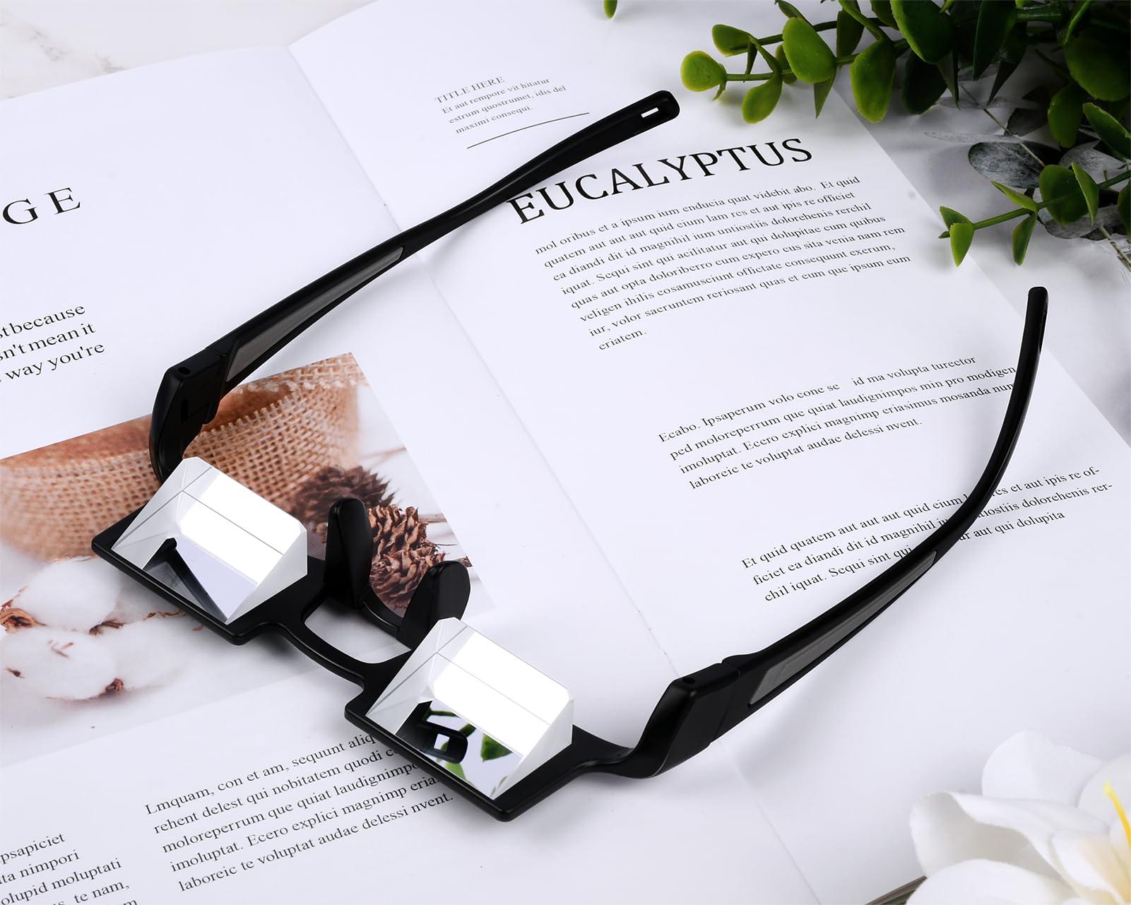 DS. DISTINCTIVE STYLE DS. DISTINCTIVE STYLE Lazy Glasses Prism 90 Degree Crochet Glasses Mirror Reading Glasses for Laying Down/Knitting (Lightweight Version for People without Glasses)