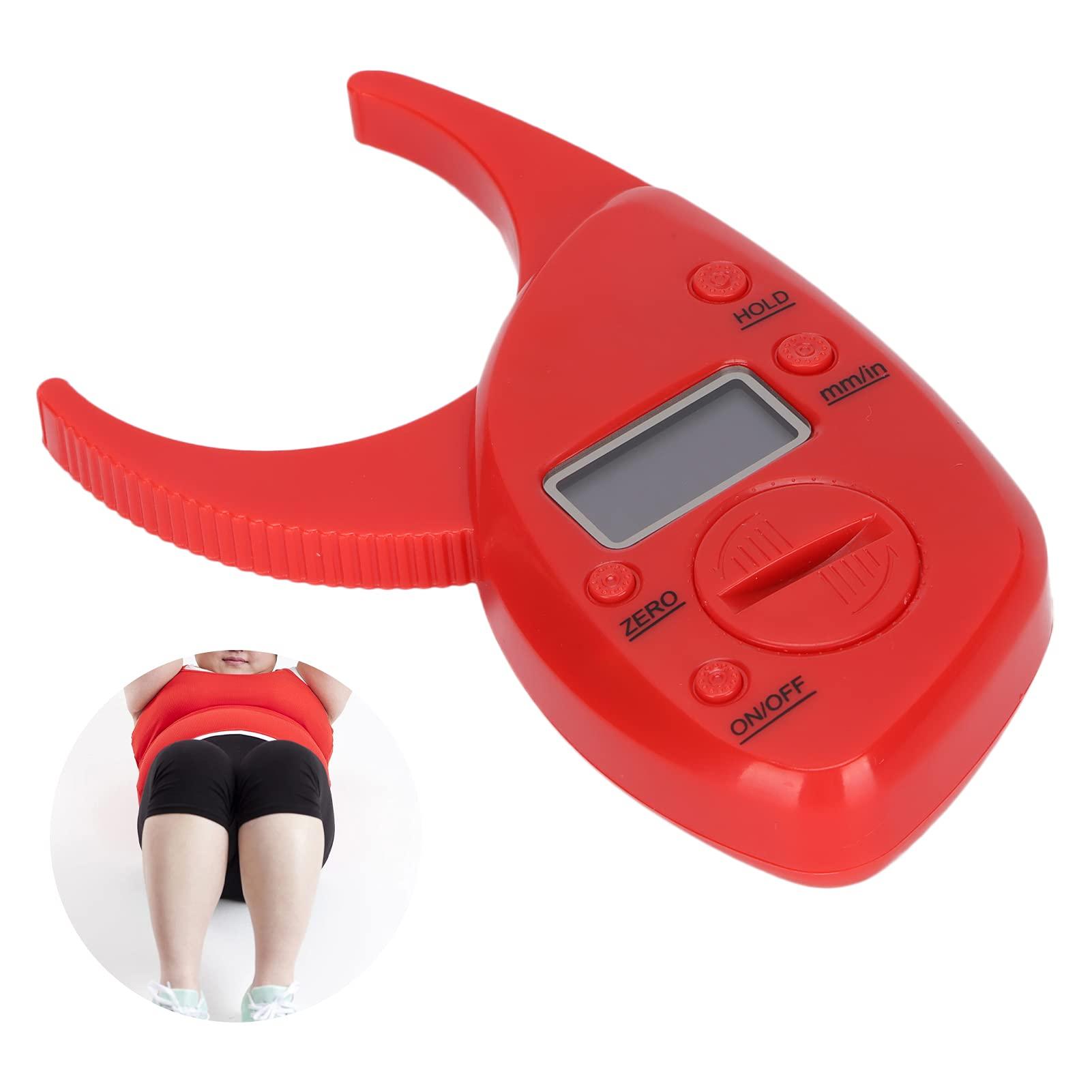 Shanrya Body Fat Caliper, Accu Measure Fat Calipers Subcutaneous Fat Calipers Body Fat Measurement Device Fat Calipers for Trainers for Fitness Enthusiasts(red)