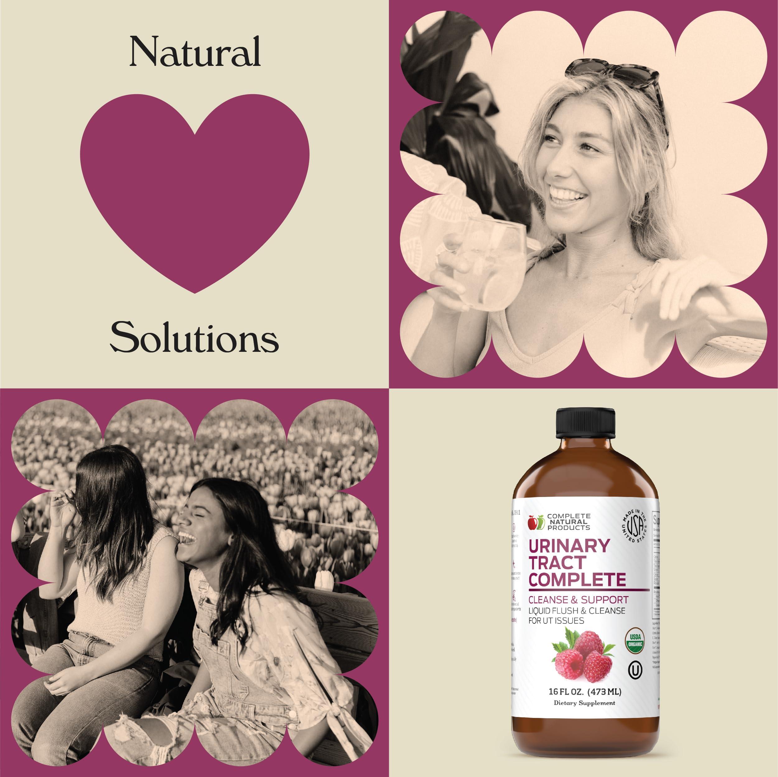 Complete Natural Products Complete Natural Urinary Tract Complete 12oz - Liquid Supplement for Urinary Tract Health with Organic Cranberry, D-Mannose, Beet Root, Fennel Seed, and Turmeric