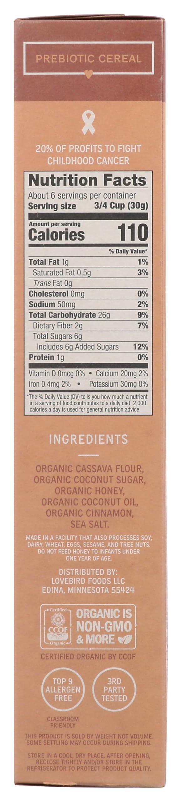 Lovebird Lovebird Organic Grain Free Cinnamon O\'s Cereal, 7 OZ