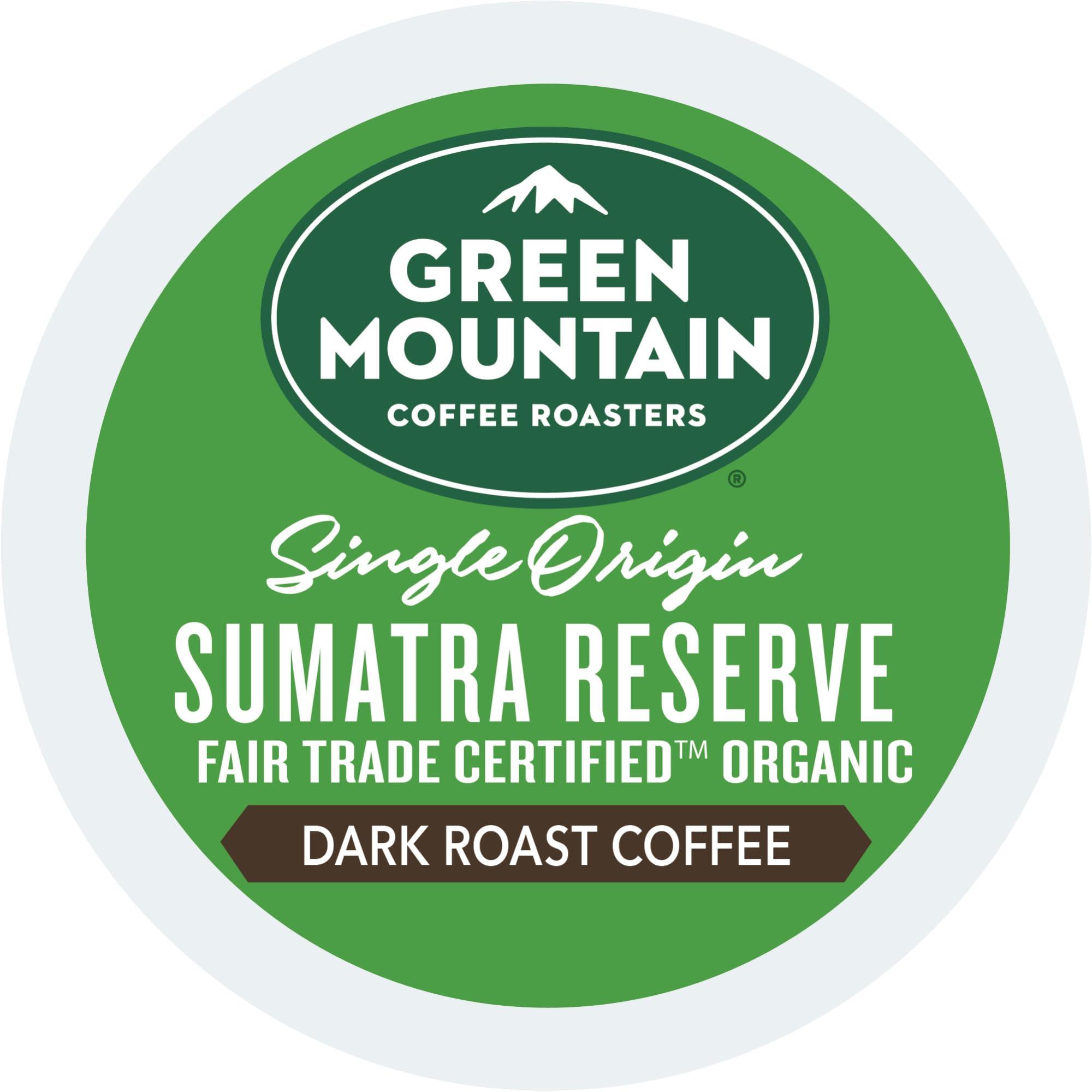 Green Mountain Coffee Roasters Green Mountain Coffee Roasters Sumatra Reserve, Keurig Single Serve K-Cup Pods, Dark Roast Coffee, 60 Count, (6 Packs of 10)