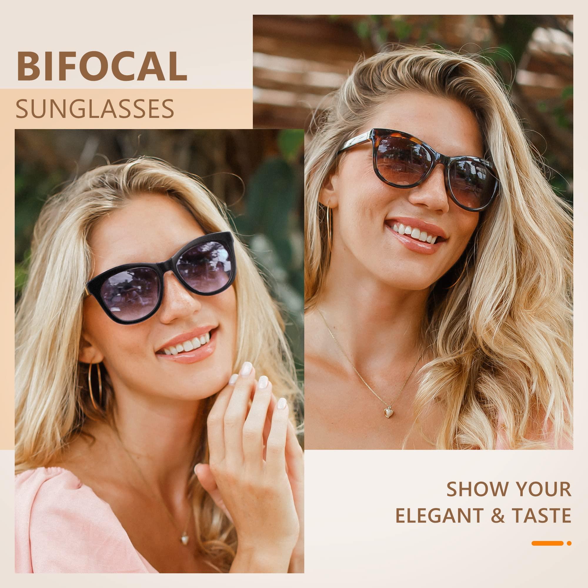 EASY READ EASY READ Bifocal Reading Sunglasses for WomenFashion Sun Readers UV400 Protection(Magnification 1.00, Demi)
