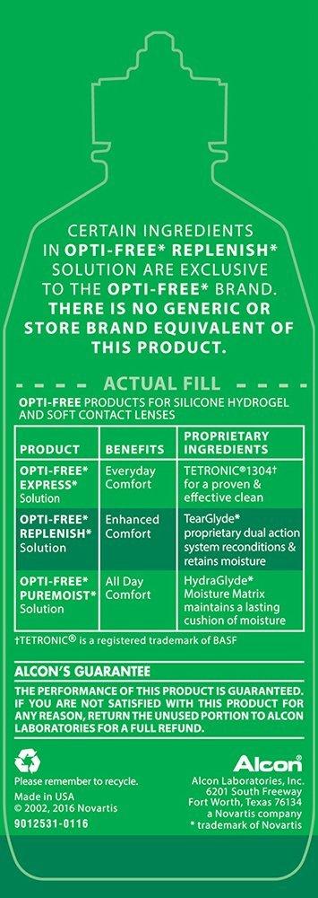 Opti-Free Opti-Free Replenish Multi-Purpose Disinfecting Solution with Lens Case, 10 Fl Oz (Pack of 2)
