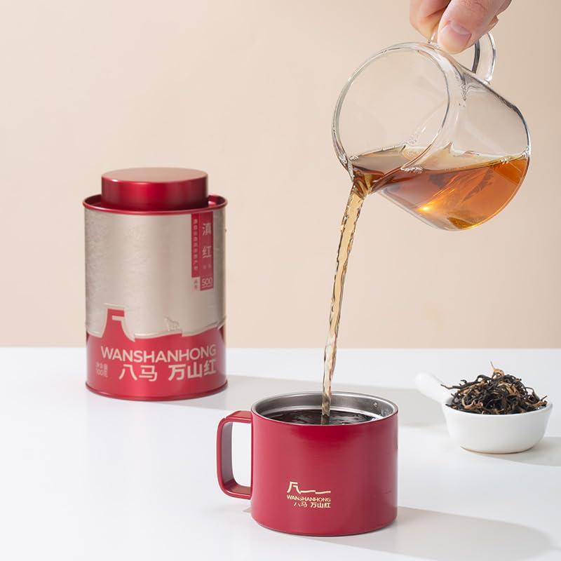 BAMA TEA BAMATEA Dian Hong Black Tea Loose Leaf Chinese Black Tea Yunnan Dianhong Tea Loose Leaf 100g - WANSHANHONG Series