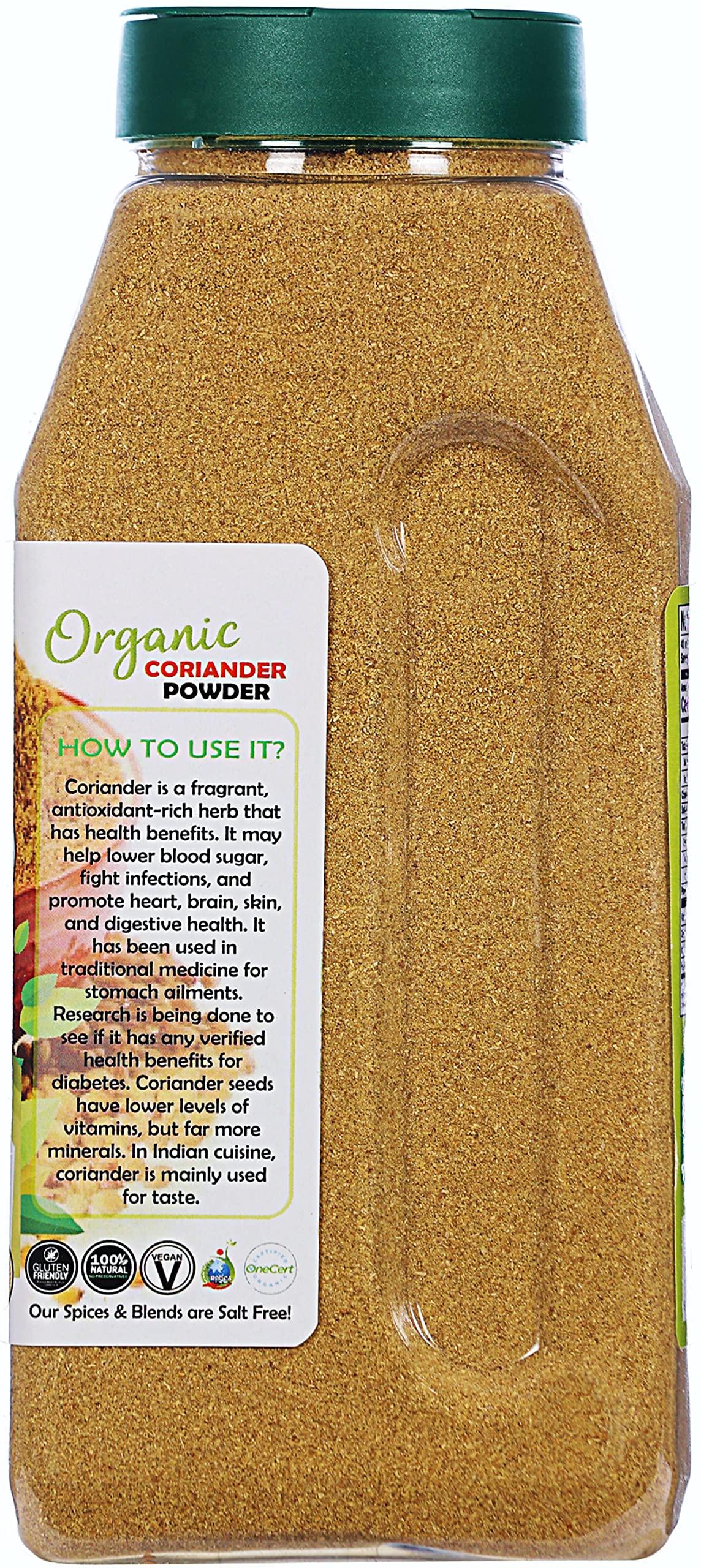 Rani Brand Authentic Indian Products Rani Organic Coriander Powder (Dhania Powder) 14oz (400g) PET Jar ~ All Natural | Vegan | Gluten Friendly | NON-GMO | Indian Origin | USDA Certified Organic