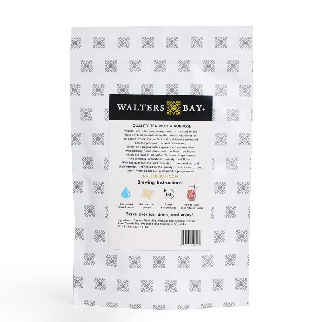 Walters Bay Walters Bay Coconut Iced Tea - 18 Count, Gallon Sized Tea Bags, Ceylon Tea, 100% Hand Plucked, Black Tea, Unsweetened, Tropical Coconut Flavor, Sri Lankan Tea