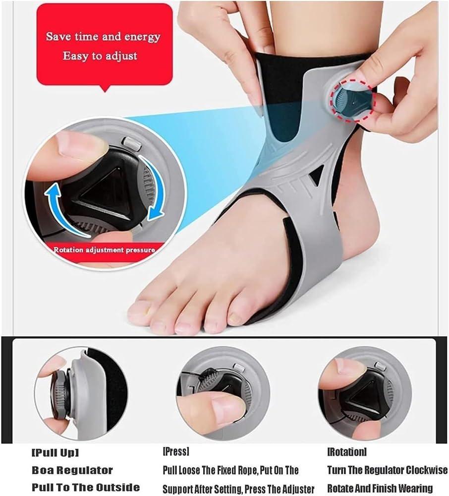 QIUFANGM Ankle Orthosis Splint Support, Drop Foot Brace Orthosis, Adjustable Straps Foot Drop Foot Nerve Injury Rehabilitation Training for Hemiplegia Stroke Shoes Walking ( Color : Left , Size : X Large )