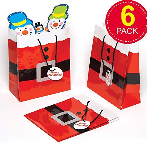 Baker Ross Baker Ross AC167 Santa Suit Gift Bag - Pack of 6, Value Pack Creative Art Supplies for Kids, Christmas Parties, Gift Wrap, and Presents