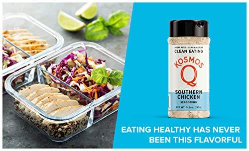 Kosmos Q Kosmos Q Southern Chicken Seasoning | All-Purpose Spice Mix | All-Natural Cooking Herbs & Spices | Paleo & Keto Diet Friendly Flavor Blend | MSG-Free, Zero Calories | 5.2 oz. Shaker Bottle
