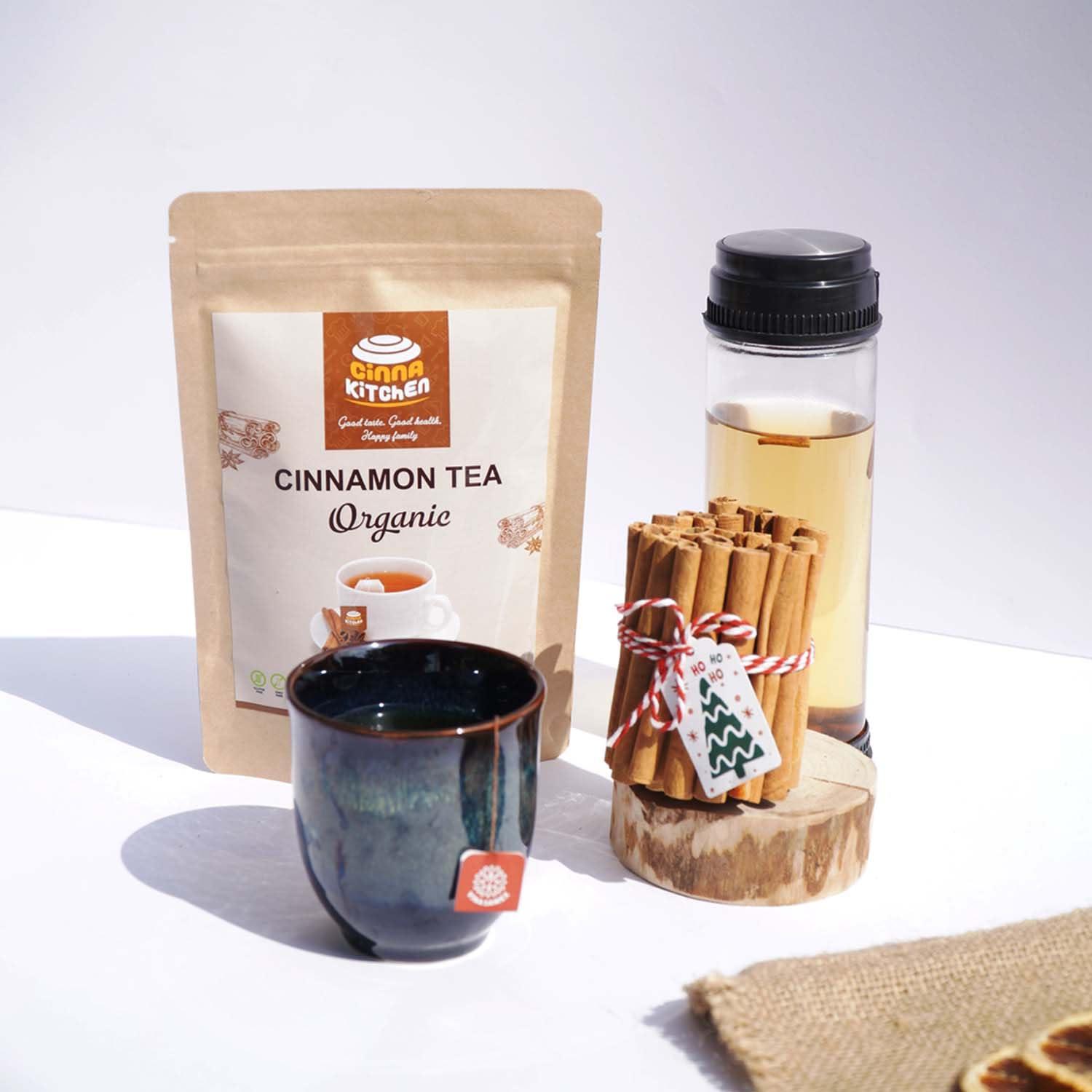 Cinna Kitchen Cinna Kitchen - Organic Vietnamese Cinnamon Tea Bags, (30 Tea Bags) Caffeine-Free Seasonings Herbal Tea, Fresh & Pure Saigon Cinnamon Tea Bag, Premium Cinnamon Herbal Tea