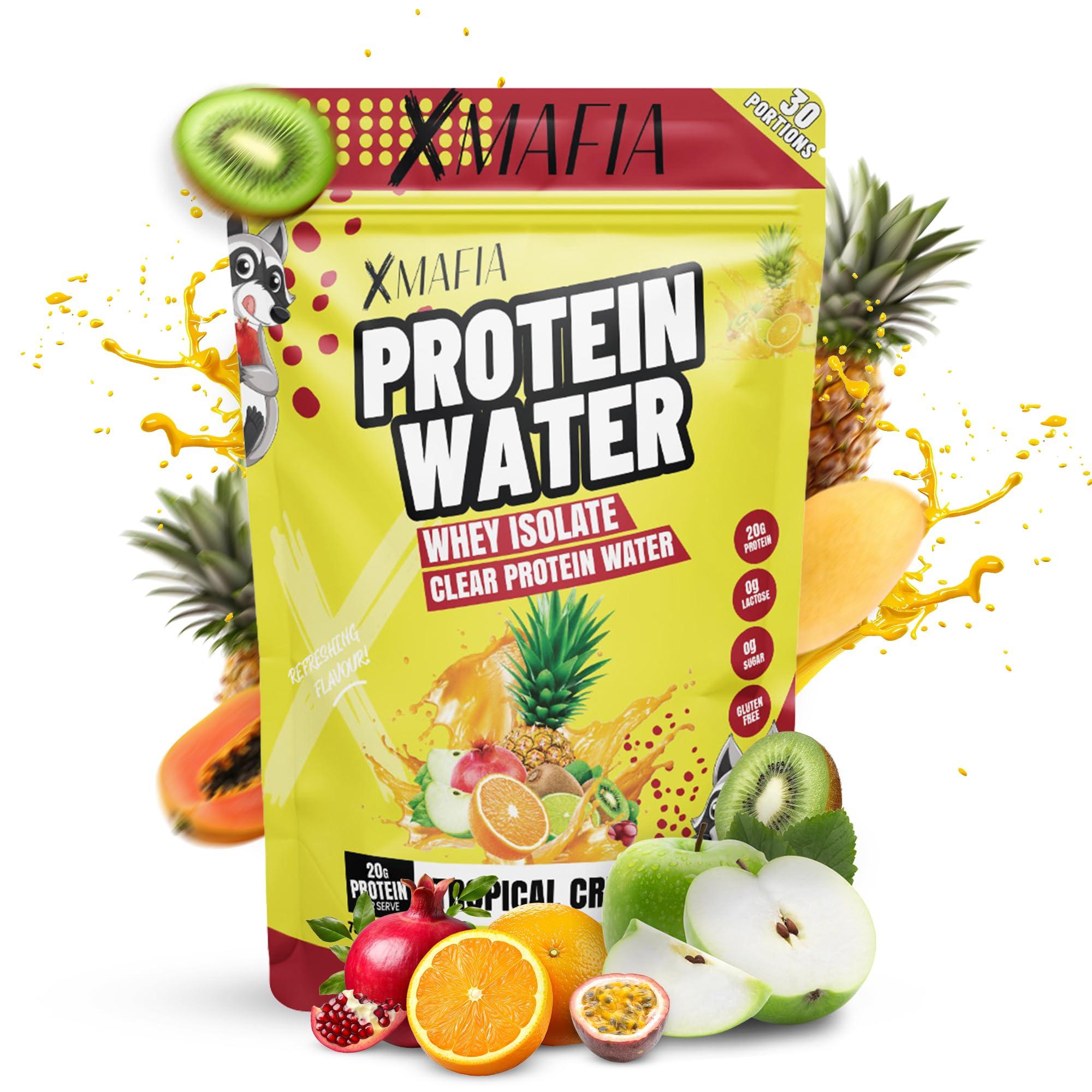XMafia XMafia  Protein Water, Clear Protein Powder  30 Servings, 20g Protein, 27 oz - Hydrator Whey Isolate - 0g Lactose, 0g Sugar, Keto-Friendly - Tropical Crush - Iso Juice Protein, Post-Workout