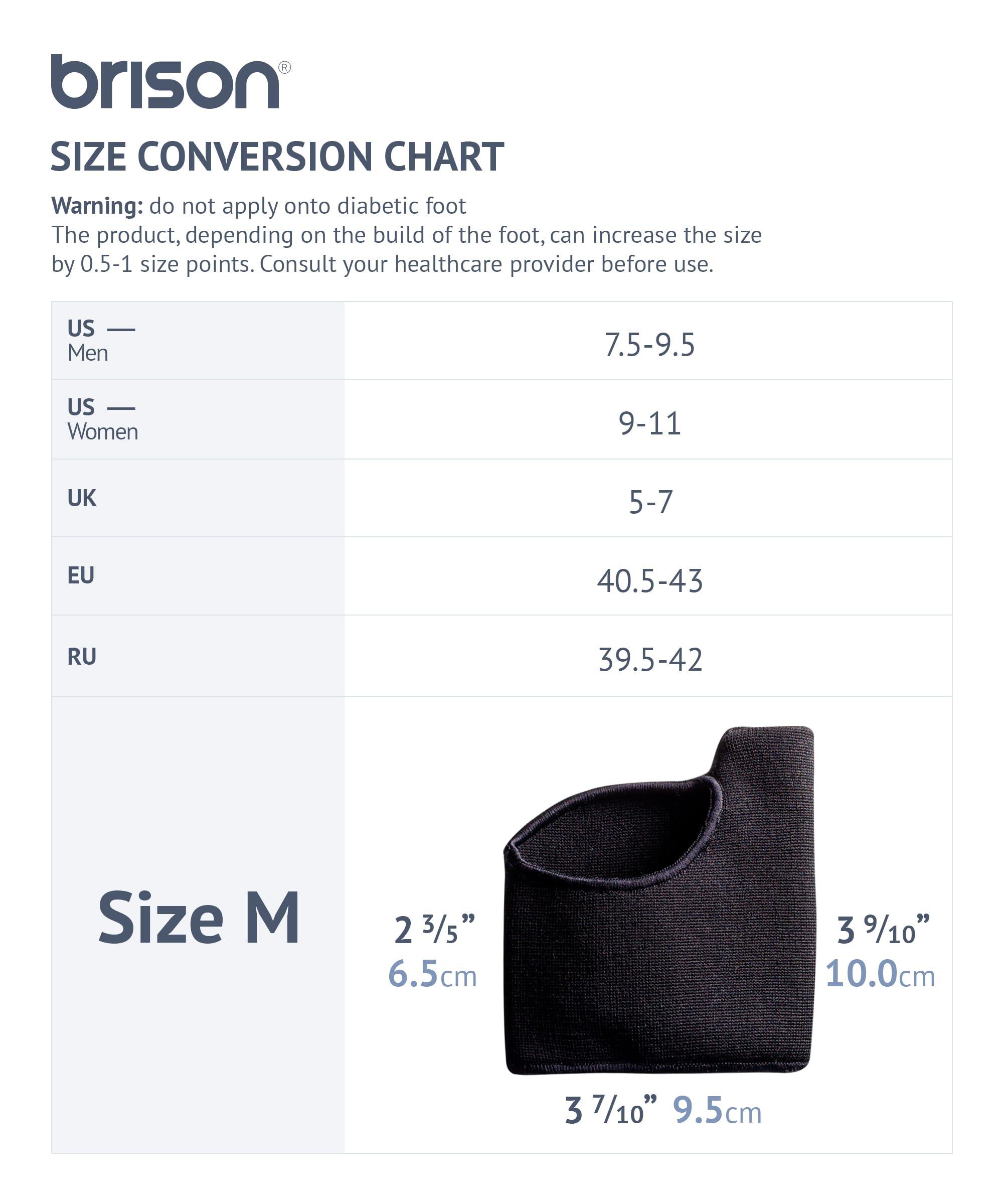 BRISON Brison Metatarsal Pads for Women and Men Ball of Foot Cushion - Gel Sleeves Cushions Pad - Fabric Soft Socks for Supports Feet Pain Relief - M (Men 7.5-9.5, Women 9-11)