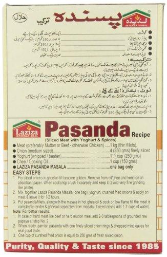 Laziza Laziza Pasanda Masala, 100-Gram Boxes (Pack of 6)