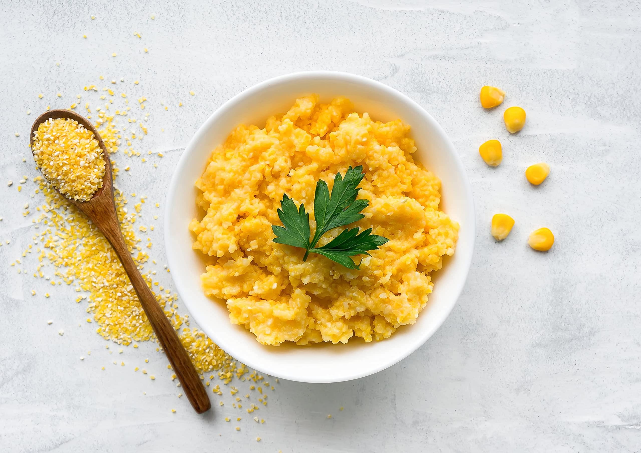 Food to Live Food to Live Organic Yellow Polenta, 20 Pounds - Non-GMO Yellow Corn Grits, Ground Cornmeal, Quick Cooking, Vegan, Kosher, Bulk, For Hot Cereal and Porridge. Low Sodium, Milled Maize, Corn Meal