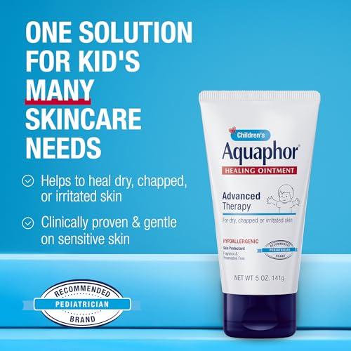 Aquaphor Aquaphor Children\'s Healing Ointment, Advanced Therapy Skin Protectant, Multi-Purpose Healing Ointment and Body Moisturizer for Kids, For Dry, Cracked Skin, Minor Cuts and Burns, 5 Oz Tube