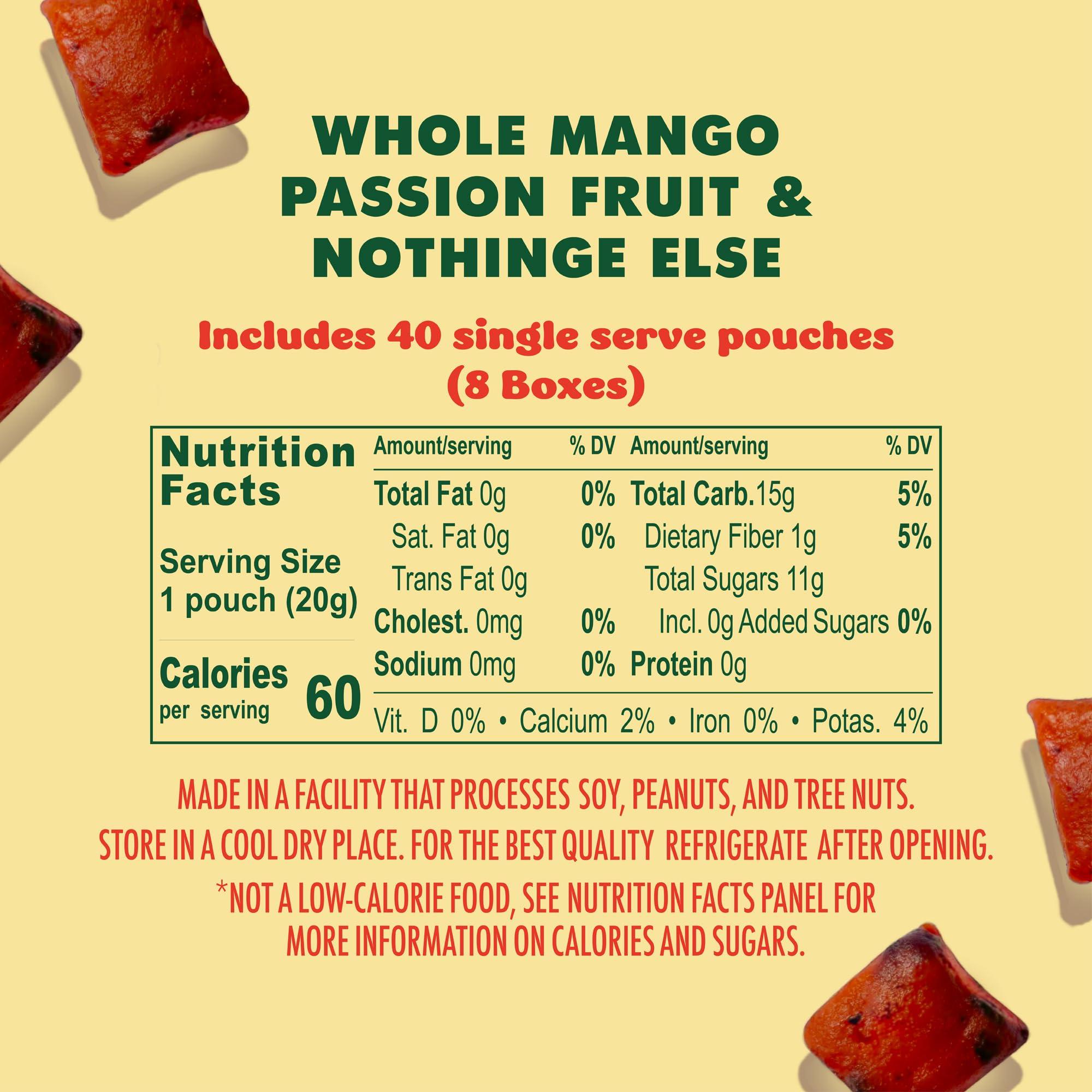 SOLELY SOLELY - Organic Mango & Passion Fruit Whole Fruit Gummies (Pack of 8 Boxes, 5 Bags per Box) - Fresh Fruit - Healthy Snacks for Adults & Kids - Non GMO, Vegan Snacks, Shelf Stable - 40 Bags (3.5 oz)