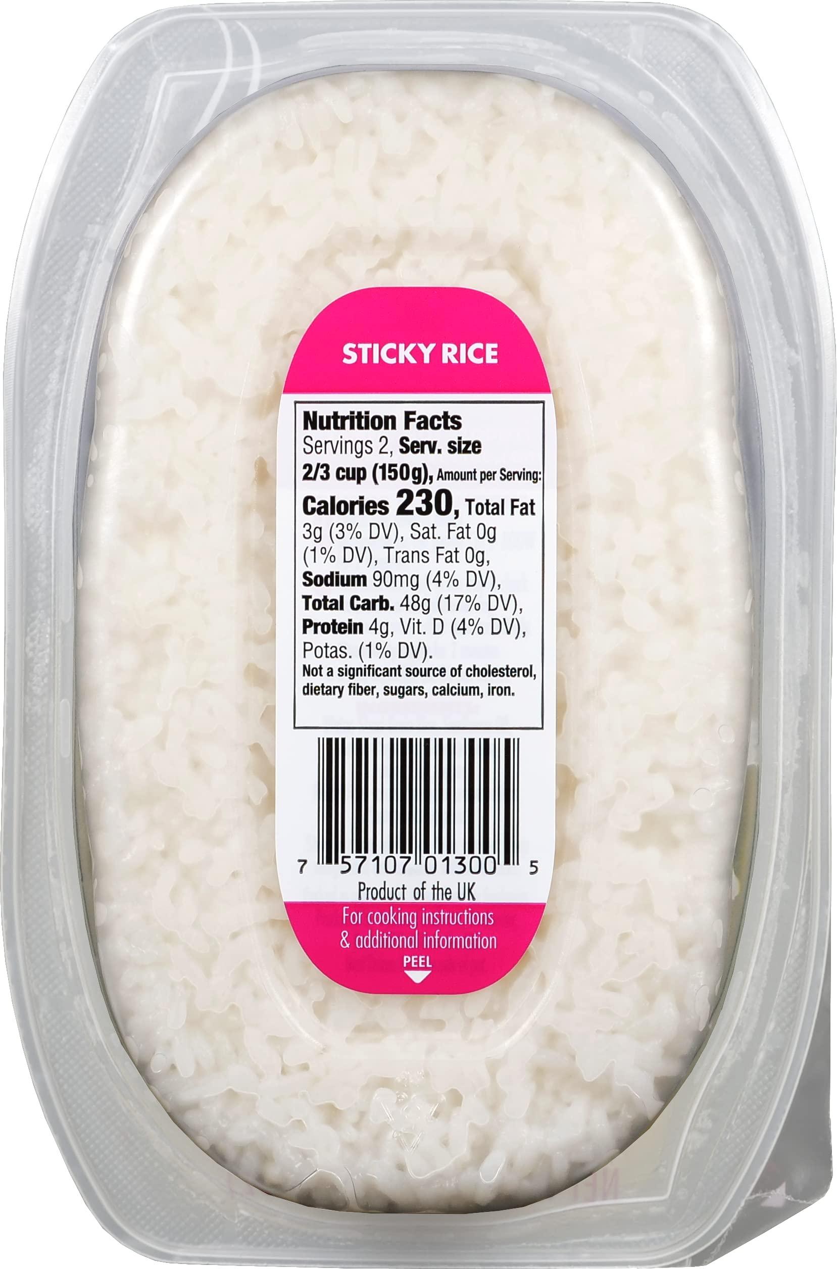 Veetee Veetee Heat & Eat Sticky Rice - Minute Rice Microwavable Meals - Instant Rice Meals Ready to Eat Gluten Free Precooked Rice - 10.6 Ounce (Pack of 6)