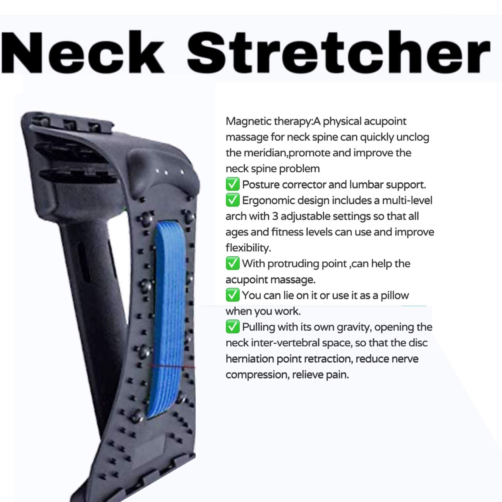 Lish Factory Neck Shoulder Massage Relaxer Neck Pillow Magic Back Massager Device Neck Support Blue