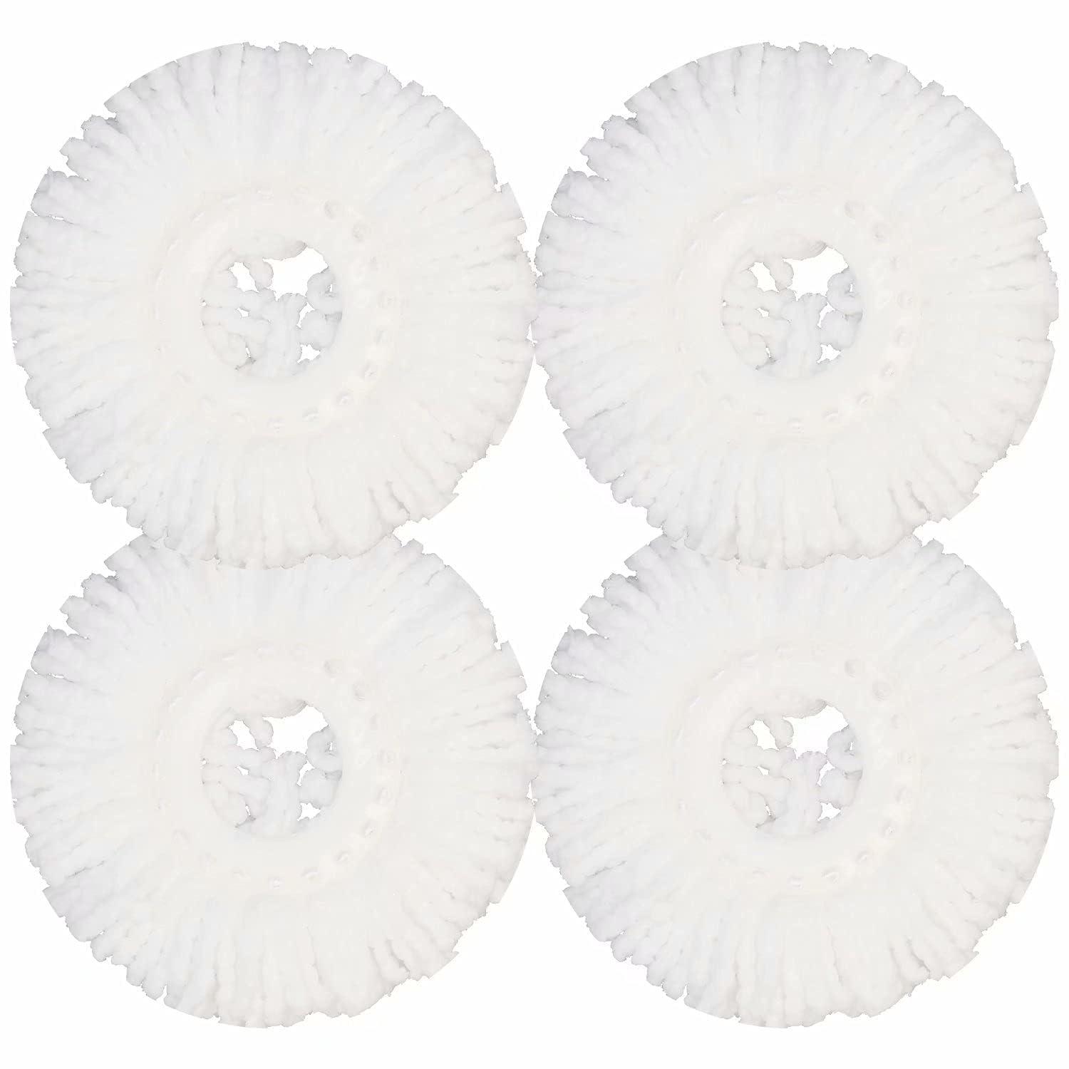 ANBOO Mop Head for Hurricane Spin Mop Microfiber Mop Head for 360°Spin Magic Mop Refills Round Standard Size Mop Pads 4 Packs
