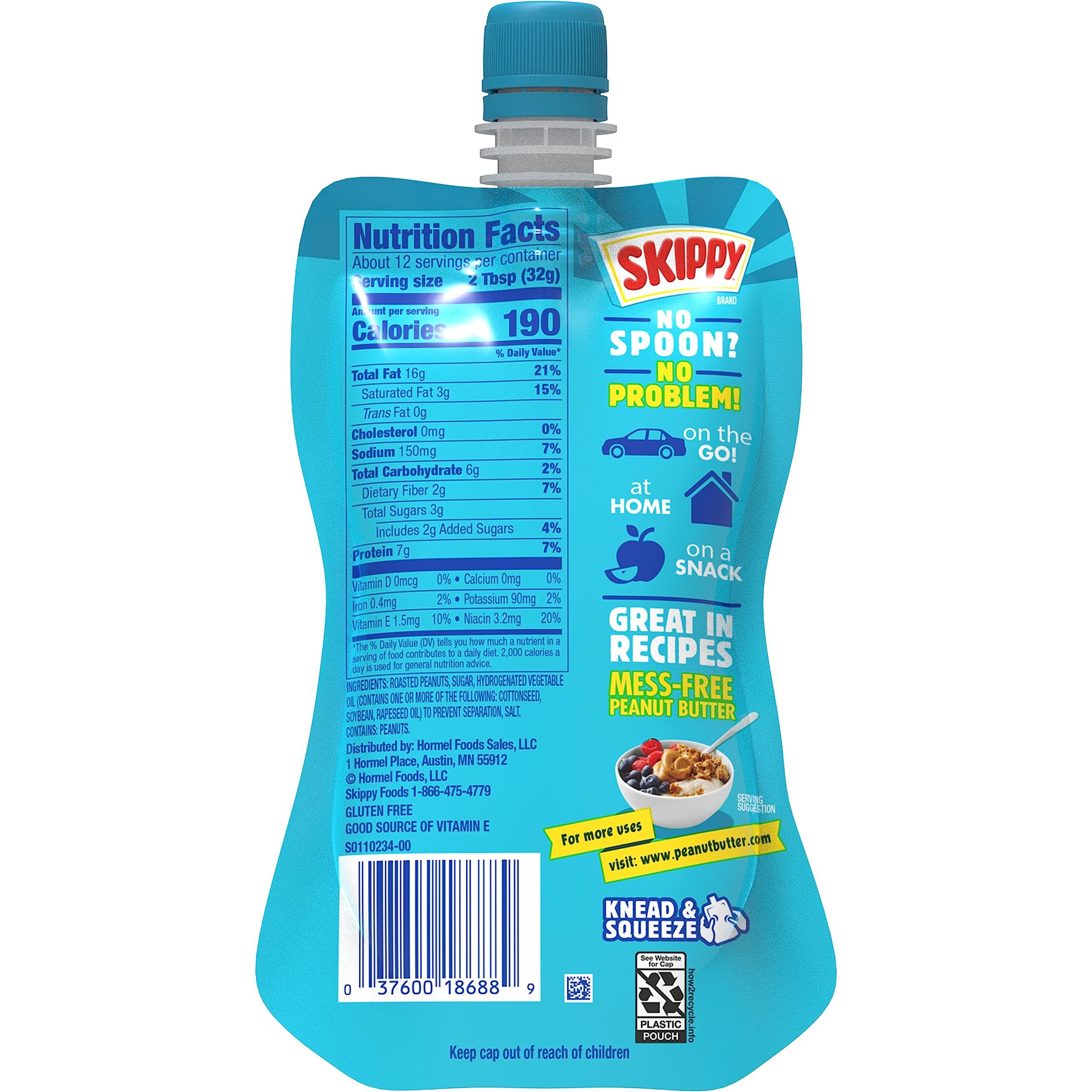 SKIPPY SKIPPY Creamy Peanut Butter Squeeze Pack, 13 oz (6-pack)