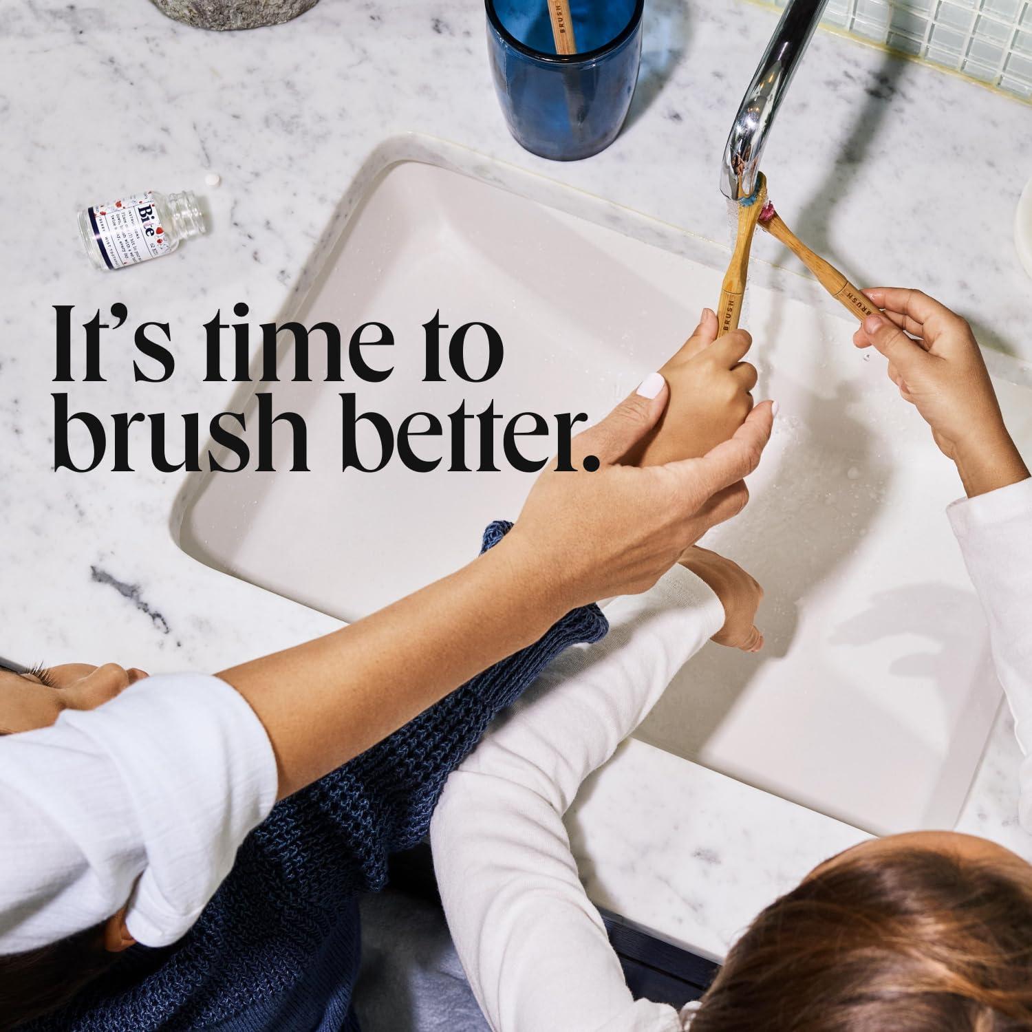 Bite Bite Whitening Toothpaste Tablets Nano Hydroxyapatite & Xylitol (Berry Twist) | Sensitive Teeth & Kid-Friendly | No Fluoride, Vegan, Cruelty-Free | Travel-Size | 2 Bottles (124 Bits) | Made in USA