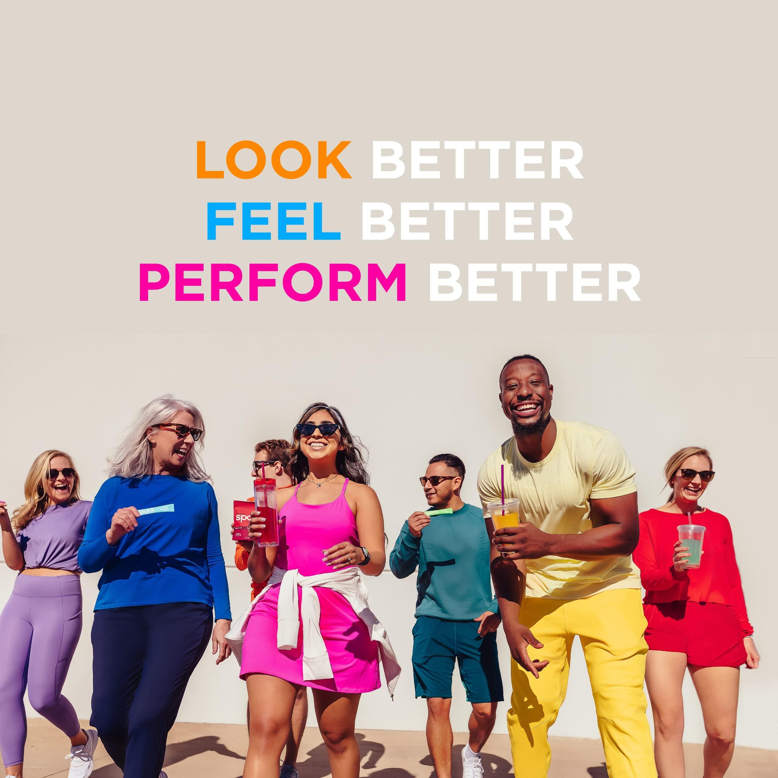 AdvoCare AdvoCare Spark Vitamin & Amino Acid Supplement - Focus & Energy Drink Powder Mix with Vitamin A, B-6, C & E - Also Includes L-Carnitine & L-Tyrosine - Cherry, 14 Stick Packs