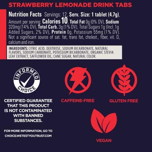 GU Energy GU Energy Hydration Electrolyte Drink Tablets, Vegan, Gluten Free & Caffeine Free, Enhanced Endurance Sports Drink for Running, Cycling, Triathlon, 8-Count (96 Servings), Strawberry Lemonade