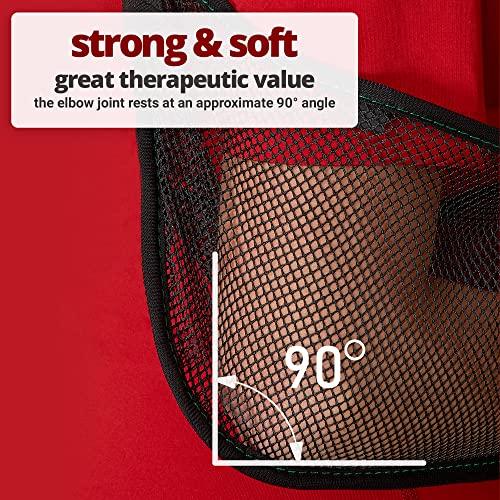MEDca Mesh Arm Shoulder Sling - Shoulder Immobilizer for Shower - Adjustable Arm Brace Support for Rotator Cuff, Elbow and Other Injury Right/Left & Splint Elevation Support for Men and Women