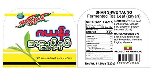 Shan Shwe Taung Myanmar Tea Leaf Salad Kit (Zayan Tea Leaf Dressing Non Spicy + Assorted Fried Bean) Laphet Thoke - 1.4 lb