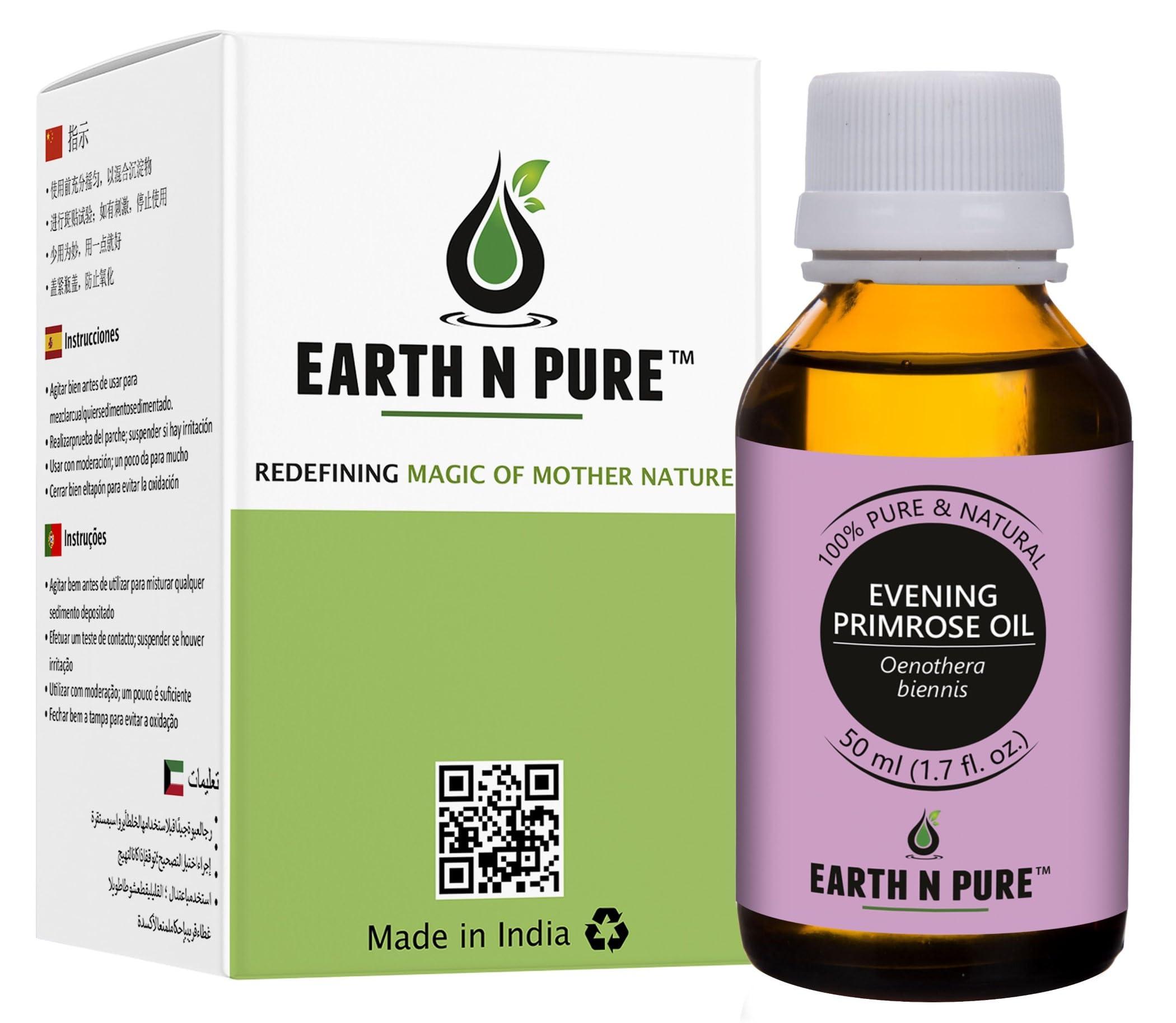 EARTH N PURE EARTH N PURE Evening Primrose Oil Cold Pressed, Pure and Natural 50 ml