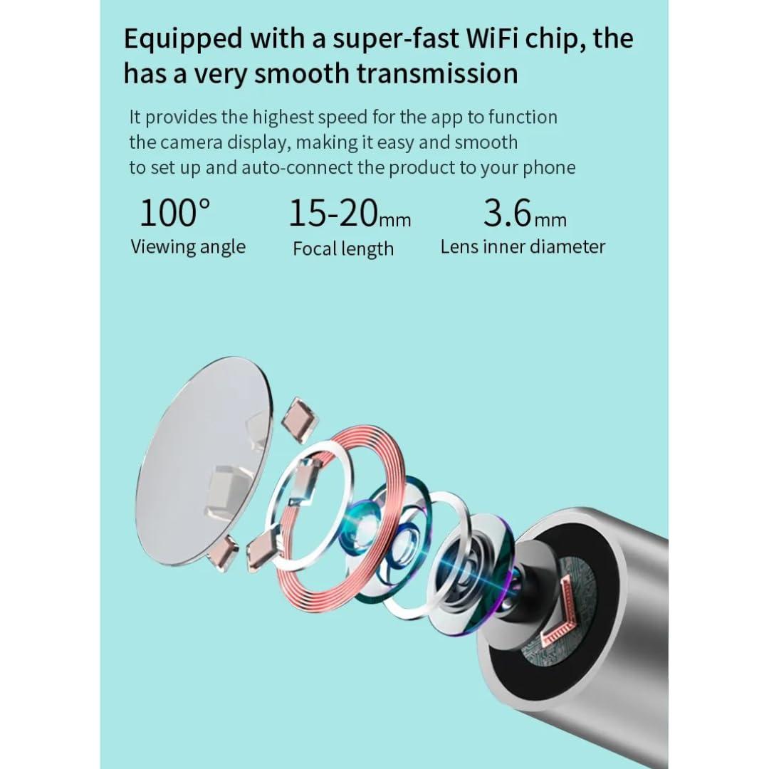 NETFIRE N3 Generic NATFIRE NE3 Ear Cleaner High Precision Ear Wax Removal Tool with Camera LED Light Wireless Otoscope Smart Ear Cleaning Kit, White