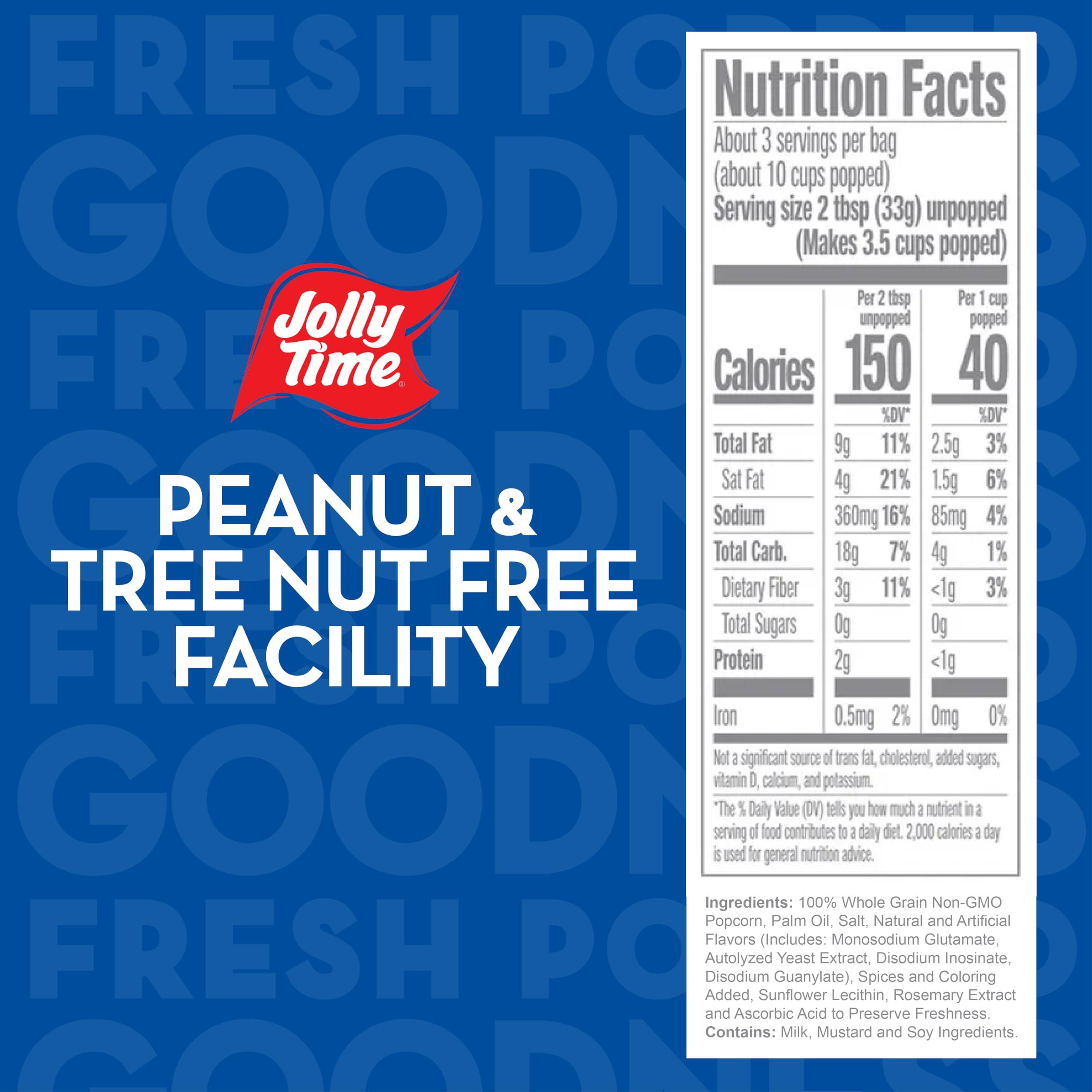 Jolly Time Jolly Time The Big Cheez, Cheddar Cheese Microwave Popcorn, 3.2oz Sharing Bag, 3 Bags Per Carton (The Big Cheez, 3.2 Ounce (Pack of 12))