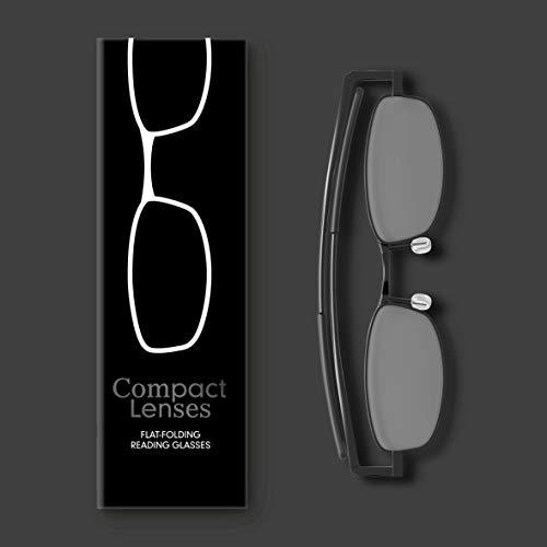 IF Compact Lenses Flat Folding-Reading Glasses Jet +2.5