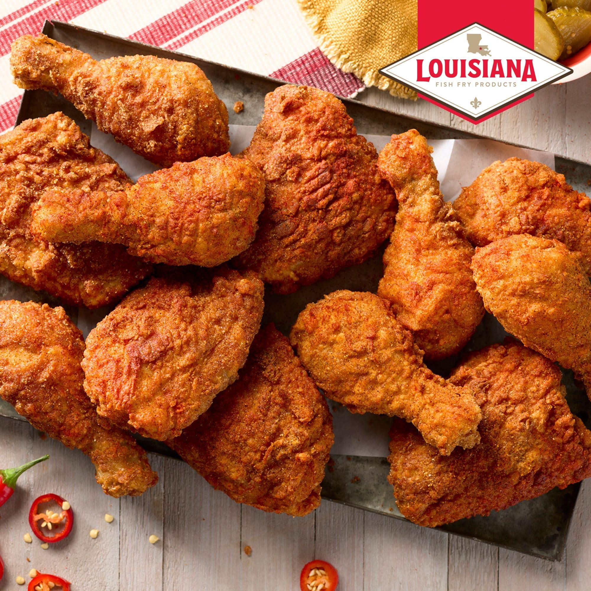 Louisiana Fish Fry Products Spicy Chicken Fry Batter Mix 9 oz. (Pack of 1) - Seasoned and Ready to Use - Extra Spicy - Extra Crunchy - Filled with Cajun Flavor - Easy to Make Recipe - By Louisiana Fish Fry