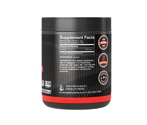 PURE ORIGINAL INGREDIENTS PURE ORIGINAL INGREDIENTS Taurine Powder, 1 lb, Always Pure, No Additives