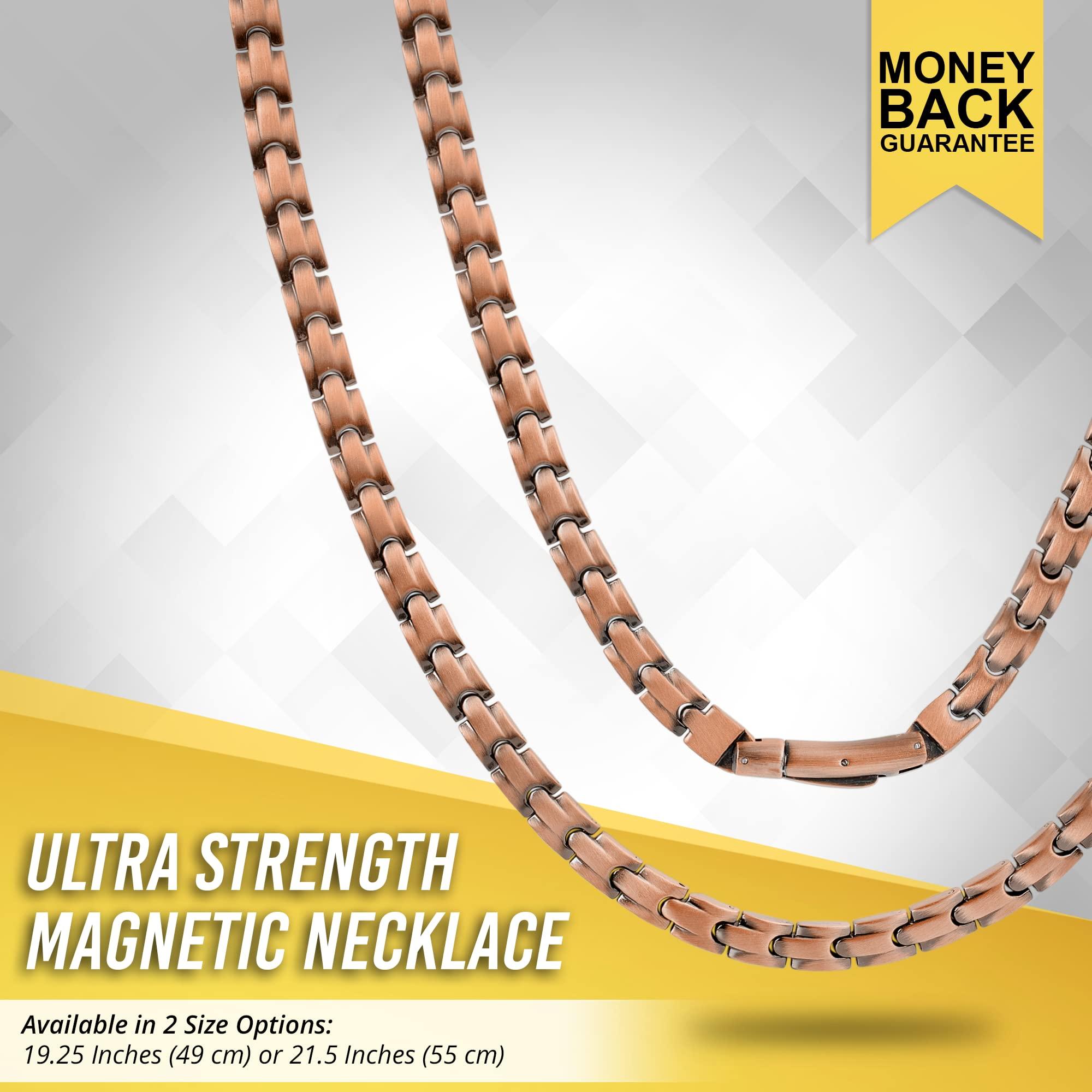 MagnetRX MagnetRX Copper Magnetic Necklace - Ultra Strength Magnetic Copper Necklace for Men and Women - 99.9% Pure Copper Necklace with 62 Magnets (21.50 Inches)