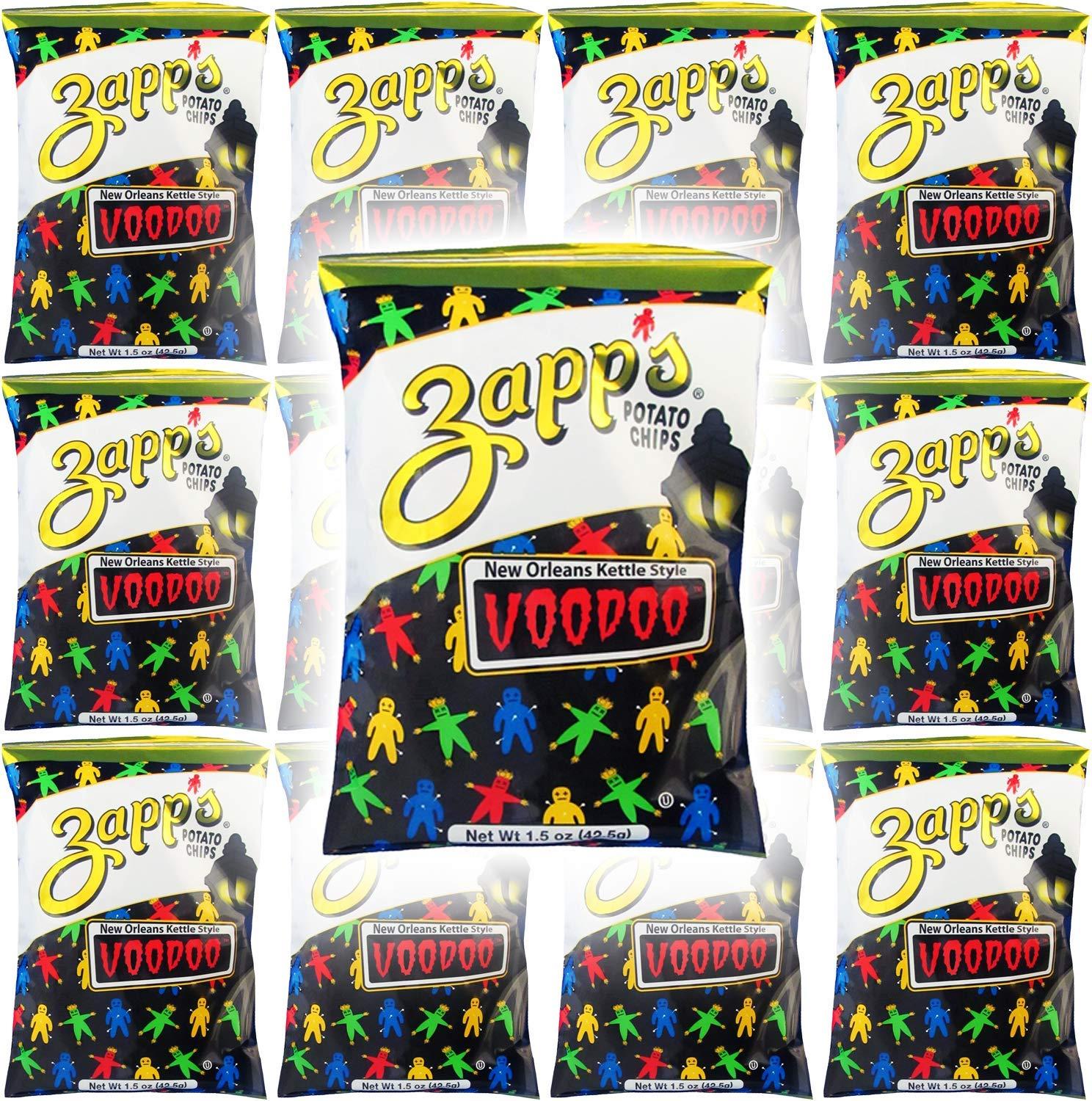 VooDoo Chips Zapp\'s Potato Chips, VooDoo New Orleans Kettle Style, 1.5oz (8-Pack)