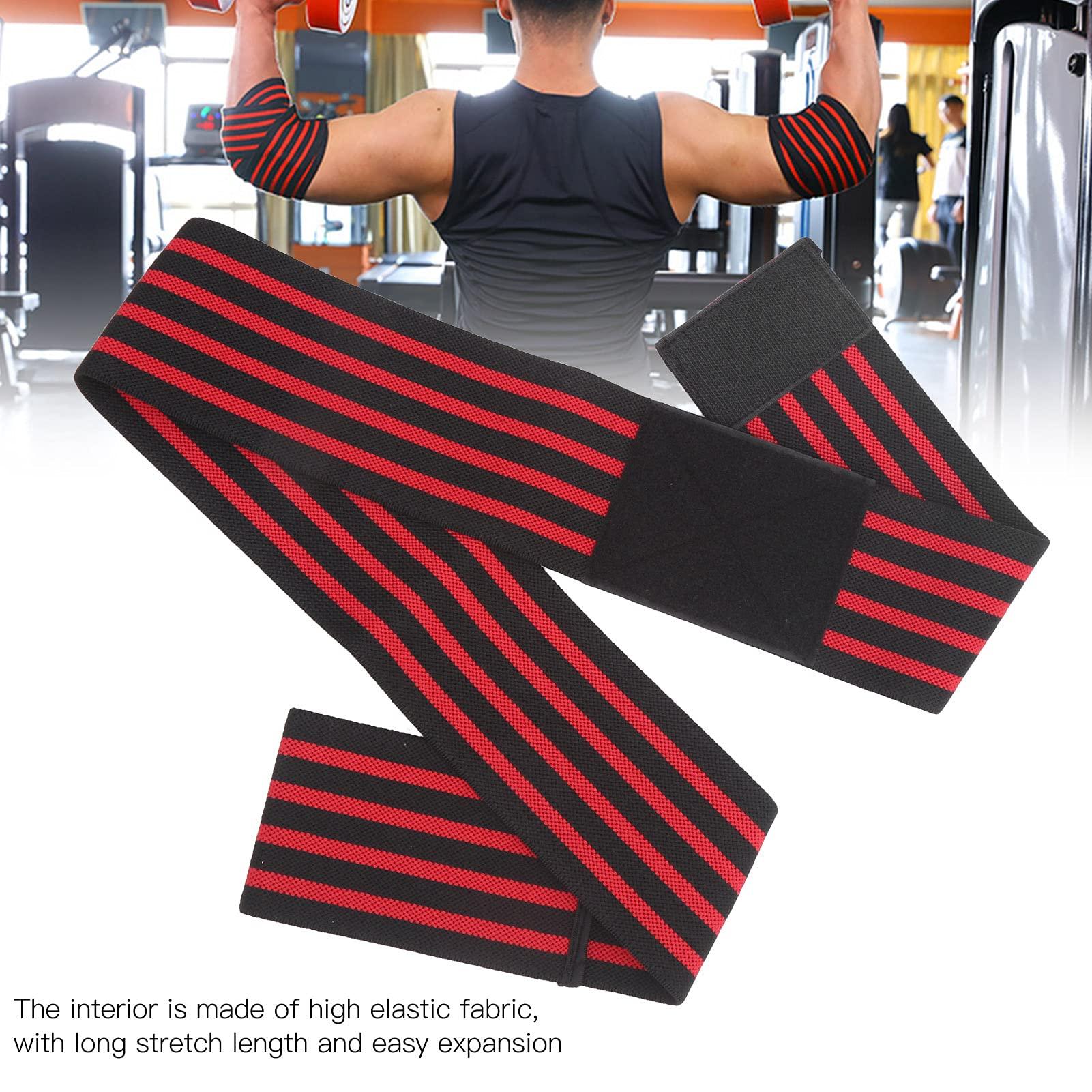 Flbirret Flbirret Adjustable Elbow Support Brace for Sports and Injury Recovery - Breathable and Elastic Compression Bandage for Tennis and Golfers Elbow Pain Relief(Black and Red Stripe)