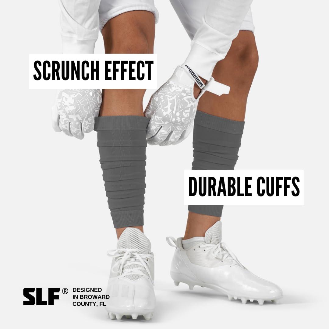 SLEEFS SLEEFS Calf Compression Leg Sleeves - Football Leg Sleeves for Youth Athletes - Shin Splint Support (Gray)