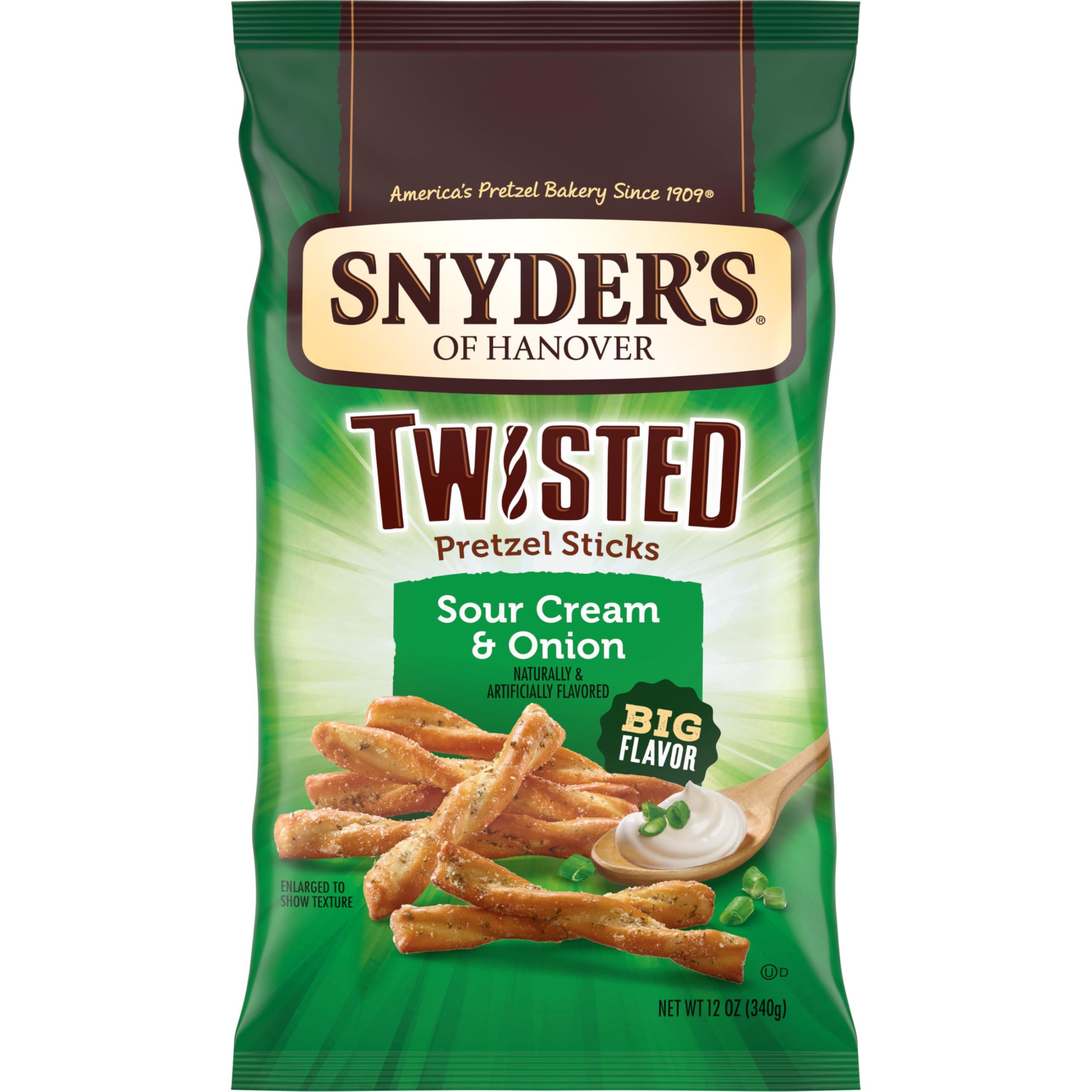Snyder's of Hanover Snyder's of Hanover, Sour Cream & Onion Twisted Pretzel Sticks, 12 Oz Bag