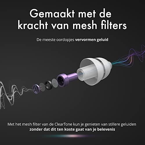 Alpine Alpine ClearTone - High Fidelity Ear Plugs for Concerts, Noise Sensitivity and More - 21dB - Soft & Comfortable - Comes with 3 Sizes: S/M/L - Earplugs for Noise Reduction - Mica