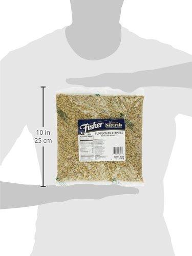 Fisher Fisher Sunflower Kernels - Roasted - No Salt, 2-Pound Packages (Pack of 3)
