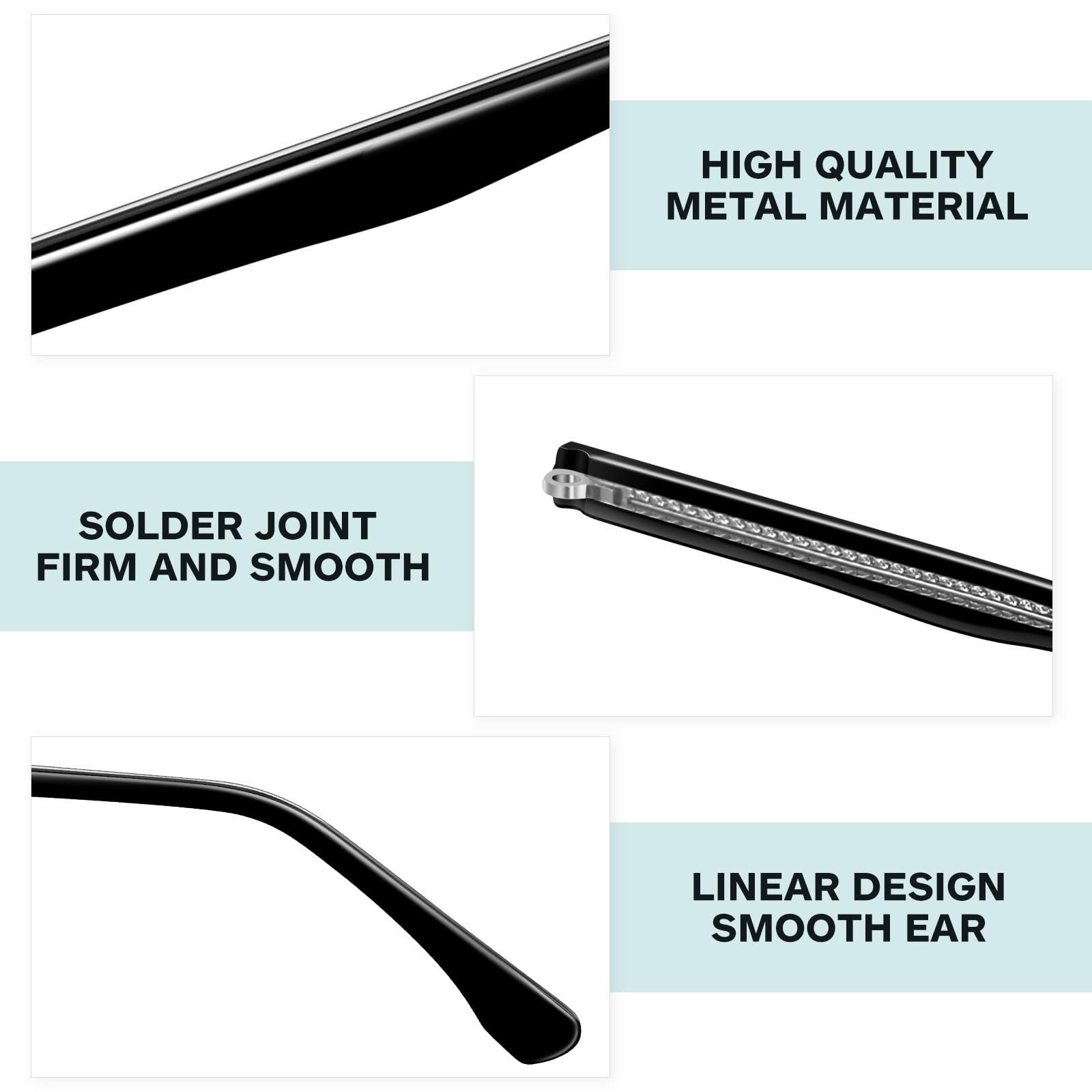 Healeved Healeved 1 Pair Eyeglass Temple Replacement Metal Glasses Replacement Temple Glasses Arm Replacement Eyeglasses Arms Legs Replacement Glasses Repair Kit